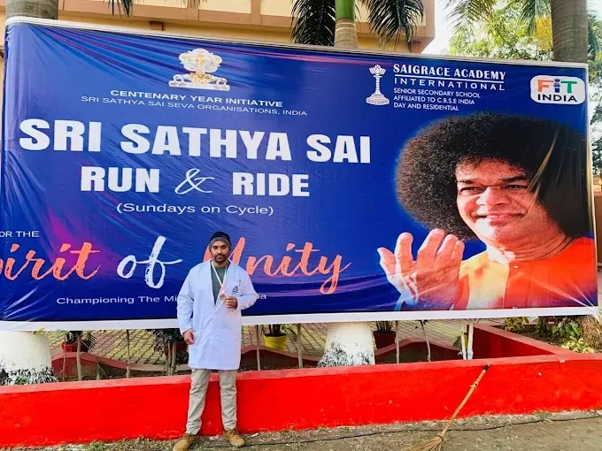 At the Sri Sathya Sai Run & Ride event